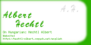 albert hechtl business card